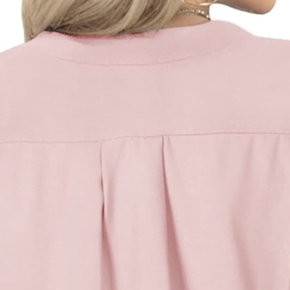 $5 BUNDLE SALE! Roll-Tab 3/4 Sleeve Blouse, Pink, Sz XL, NWOT - Picture 4 of 6